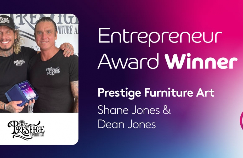 Prestige Furniture Art are Entrepreneur Award winners