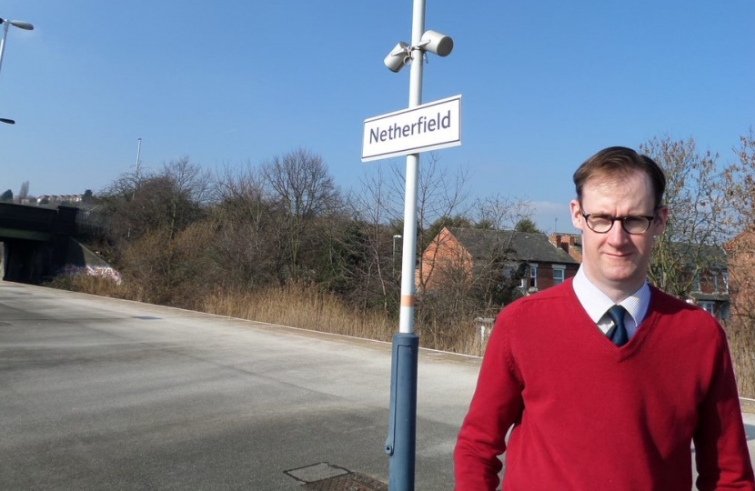 Tom Randall MP visits Netherfield train station