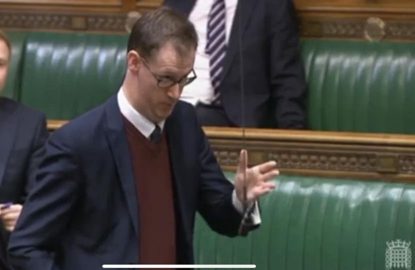 Tom Randall MP speaking in Parliament