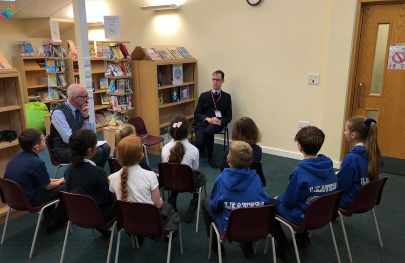 Tom Randall MP on a visit to Mapperley Plains Primary School