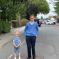 Tom Randall MP with Minnie Willis-Crowther, whose idea the crossing was, on Digby Avenue where a zebra crossing is desperately needed and will now be installed.