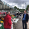 Tom Randall MP chats to shoppers at Arnold Market 