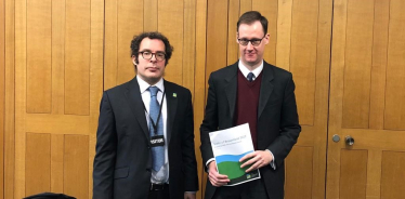 Tom Randall MP & State of Brownfield report author Paul Miner from the Council for the Protection of Rural England